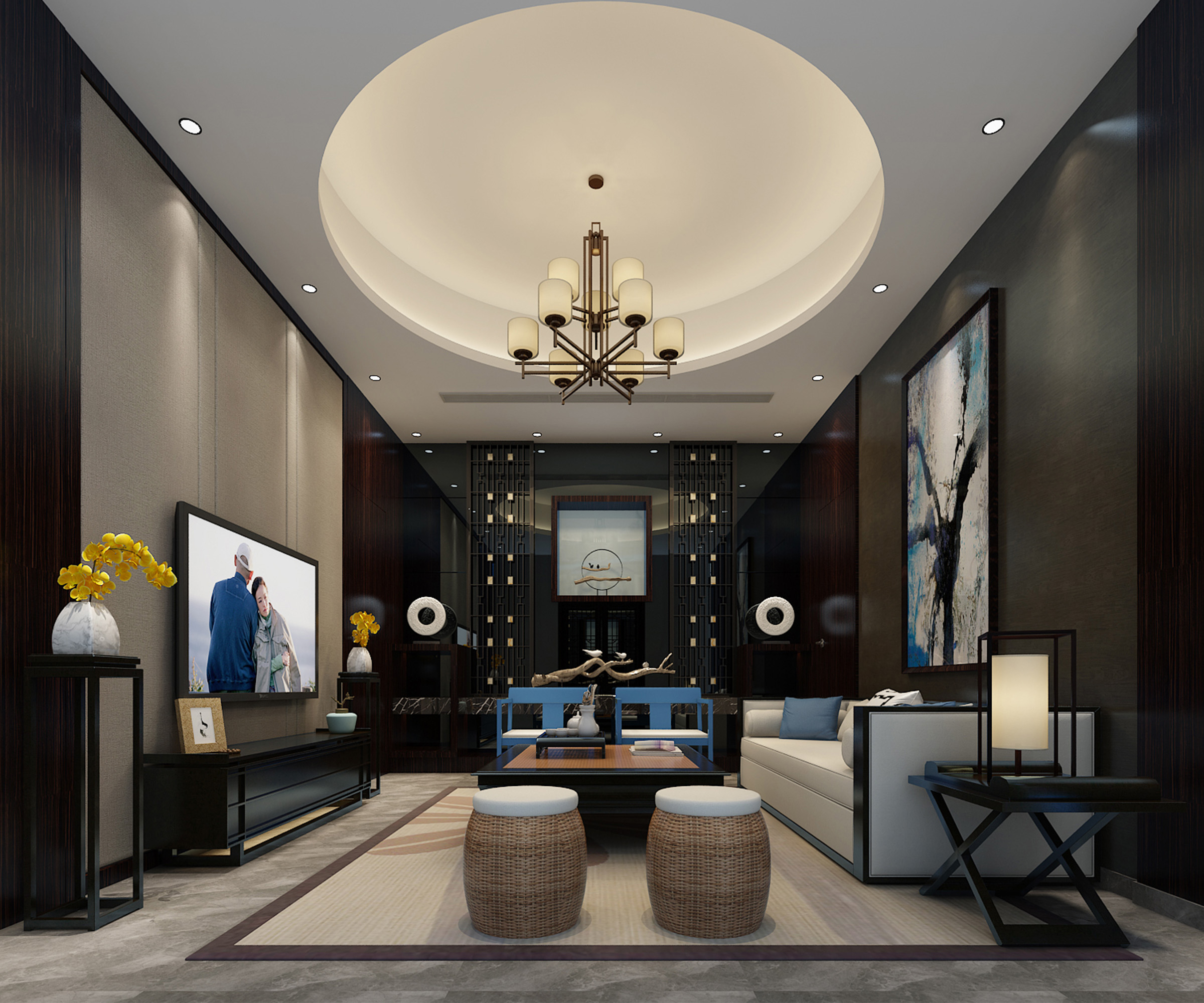 二進院起居室效果示意圖